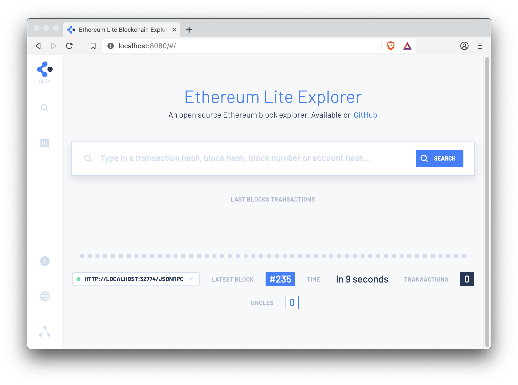 Ethereum Lite Explorer