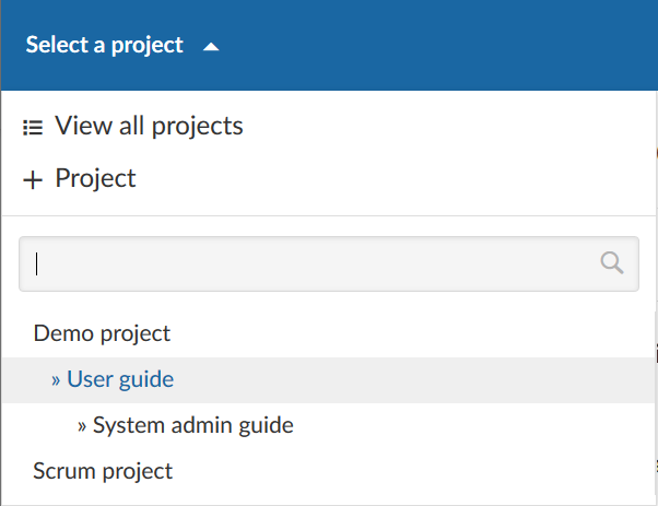 project hierarchy