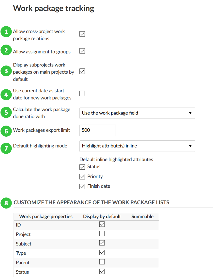 Sys-admin-work-package-settings