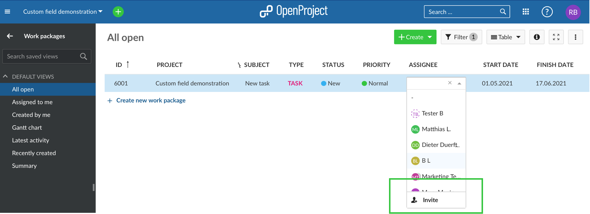 Invite-user-assignee