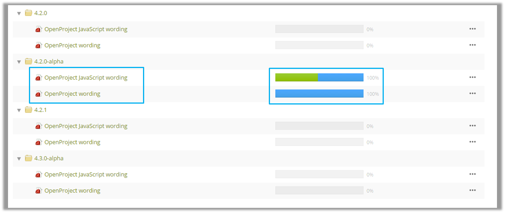 Select OpenProject version to translate in CrowdIn