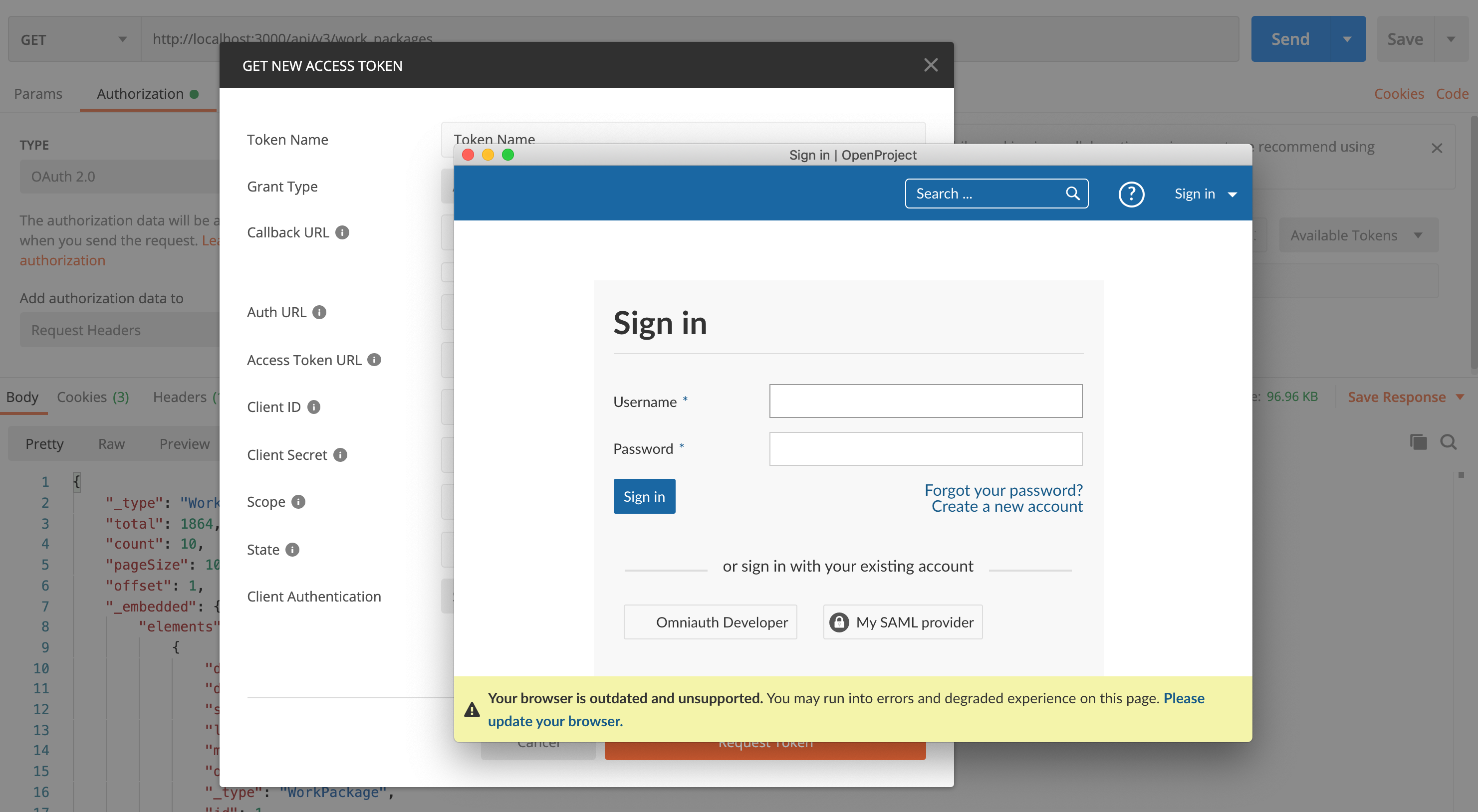 OAuth2 postman login