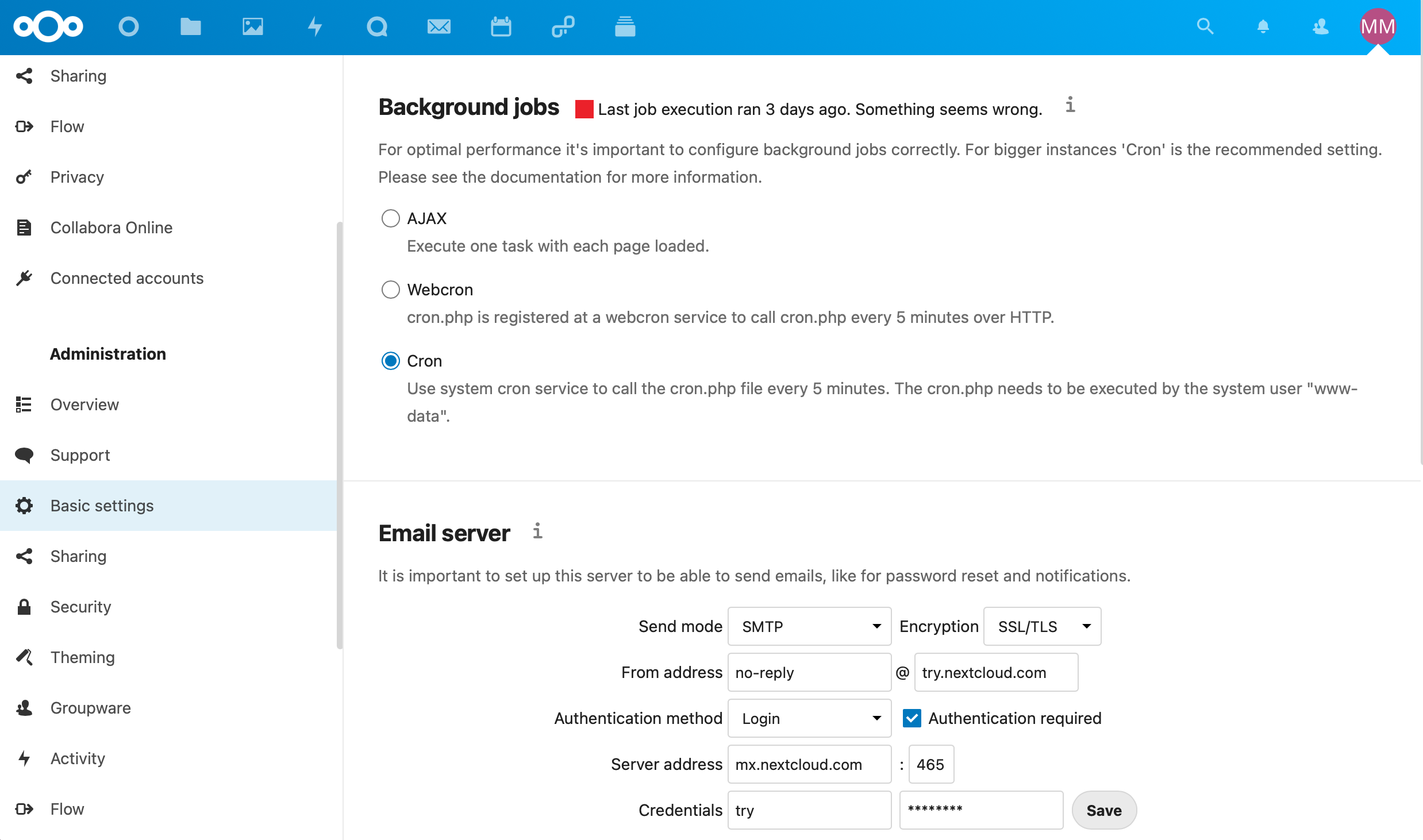 Cron_job_settings