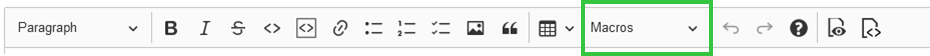 Macros text editor