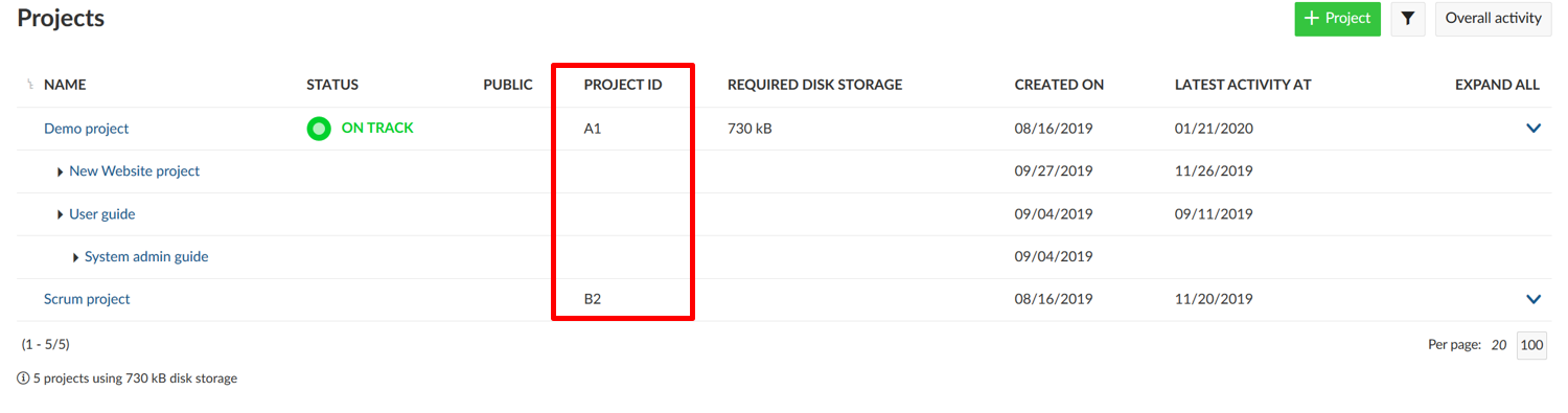 Sys-admin-display-project-custom-field