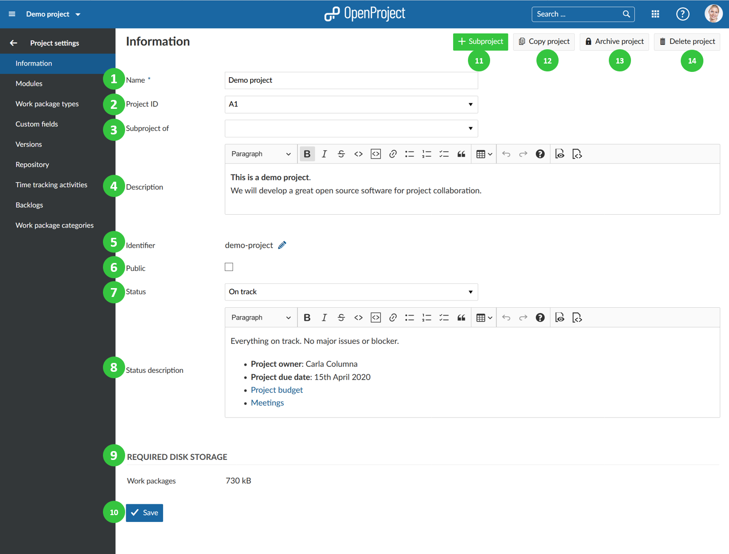 User-guide_project-settings