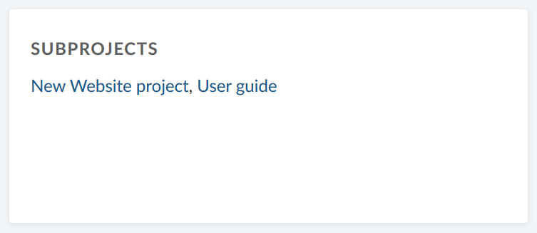 subproject widget