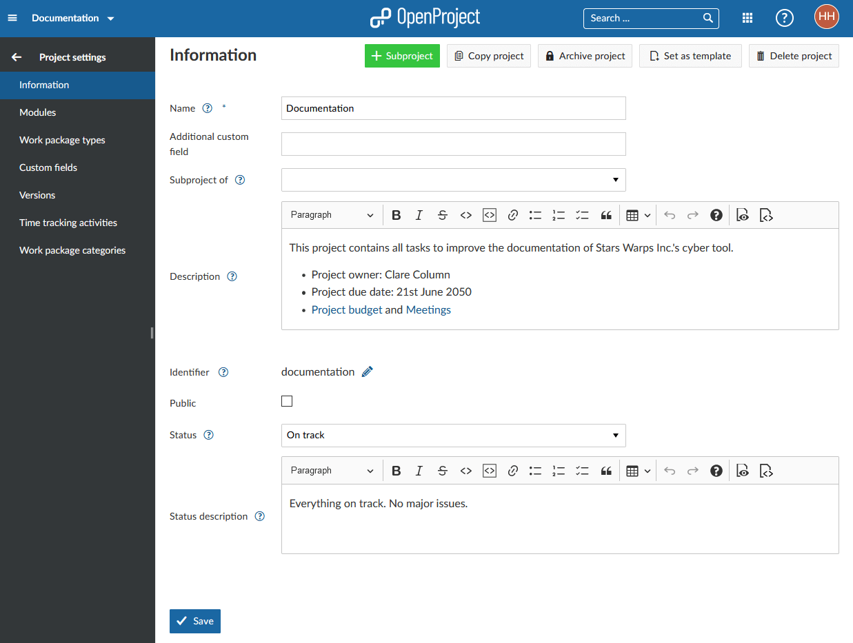 project-settings