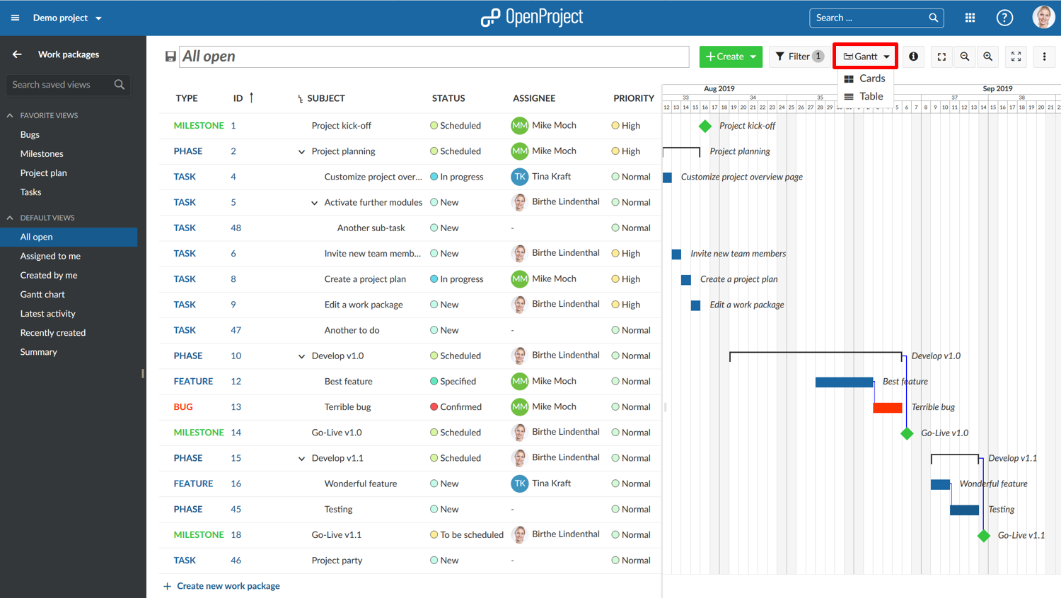 Activate-Gantt-chart