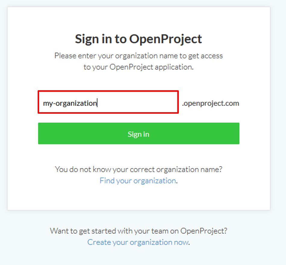 Sign-in-enter-organization